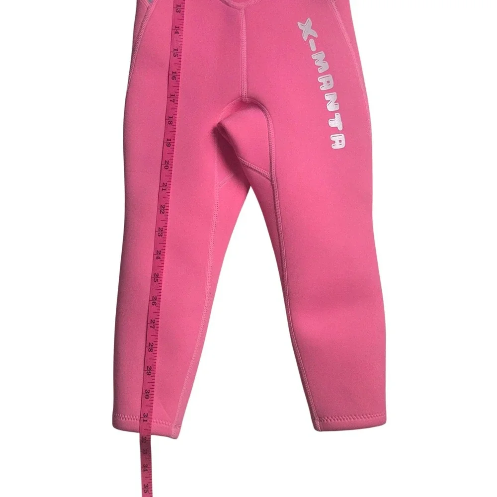Dive & Sail X-Manta Kids Wetsuit Pink Teal Neoprene Full Body Swim Suit Size S
